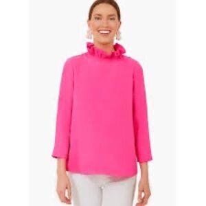 Jude Connally Vibrant Pink Ruffle Blouse